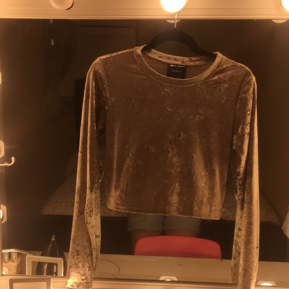A velvet crop top